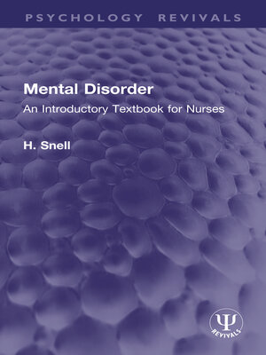 cover image of Mental Disorder